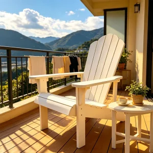 Modern Outdoor Garden Chair Durable Plastic Steel Frame Waterproof Corrosion Resistant Outdoor Furniture