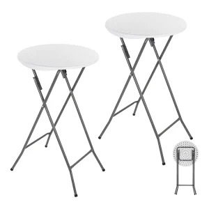 Modern Outdoor HDPE Plastic Iron Frame Bar Table 60x110cm for Dining & Hotel Use