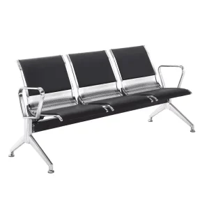 Modern Outdoor Hotel Hospital Bank Airport 3 Seater Clinic Office Reception Public Waiting Chair Iron Durable Design