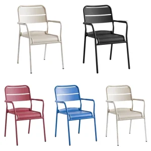 Modern Outdoor Leisure Metal Camping Chair Aluminum Comfortable Garden Dining Courtyard Park