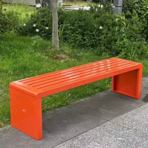 Modern Outdoor Metal Long Bench for Public Parks Shopping Malls Eco friendly Durable Water Resistant 3 5 Seating Benches