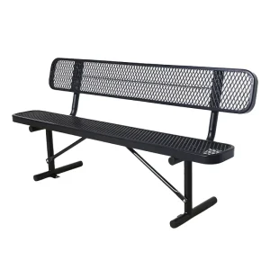 Modern Outdoor Park Galvanized Steel Thermoplastic Coated Water Resistant Bench Seat for Public Gardens Patios