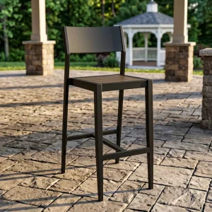 Modern Outdoor Patio Furniture Set Commercial Cafe Chairs and Table for Dining for Garden and Open Air Leisure