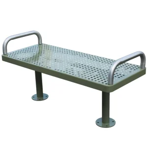 Modern Outdoor Public Park Backless Steel Exterior Bench Seating Outside Garden Patio Metal Seat Bench Manufacturer