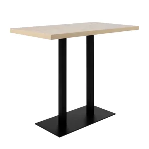 Modern Outdoor Rectangle Iron Bar Table Set Durable Black Powder Coated Table Base for Restaurant Hotel School Living Room
