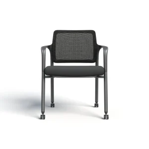 Modern PP Mesh Backrest Office Chair with Steel Base Comfortable Breathable Swivel Revolving Training Chair for Conference Room