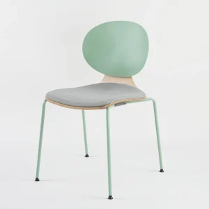 Modern PP Shell Plywood Seat Steel Stackable Commercial Durable Restaurant Dining Cafe Chair
