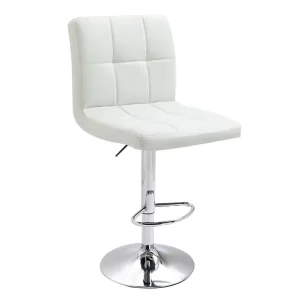 Modern PU Leather Bar Stool High Chair Adjustable Swivel Bar Stools Luxury Hydraulic Design for Kitchen