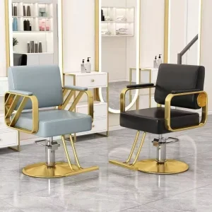 Modern PU Leather Design Free Sample Lifting Rotating Beauty Salon Swivel Hair Cutting Styling Barber Chair