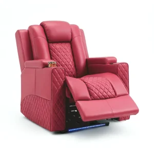 Modern PU Leather Electric Massage Recliner Chair with LED Cup Holders for Home Theater Seating Living Room or Hotel Use