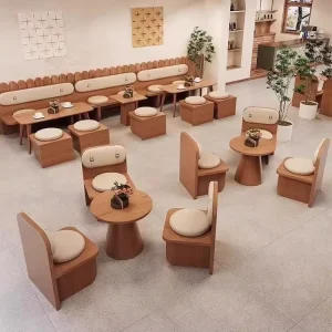 Modern PU Leather Restaurant Coffee Shop Booth Sets Customized Seating Fast Food Sofa Booth Chair Table