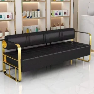 Modern PU Leather Stainless Steel Mirror Station Salon Chair Eco Friendly Durable for Mall Hotel Hospital School Use