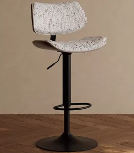 Modern PU Leather Swivel Height Adjustable Bar Stool for Home Hotel Commercial Outdoor Use