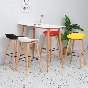 Modern Plastic Bar Table and Stool Combination for Hotel High Bar Chair