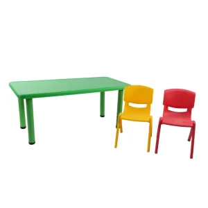 Modern Plastic Colorful Adjustable Kindergarten Chairs Tables Set Durable Eco-Friendly School Furniture for Home Office