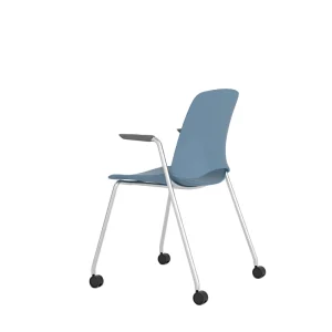 Modern Plastic Dining Living Room Chair Luxury Stainless Steel Fashionable Blue Restaurant Chair