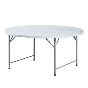 Modern Plastic Folding Table Metal Frame Corrosion resistant Portable for Homes Hotels Catering Venues