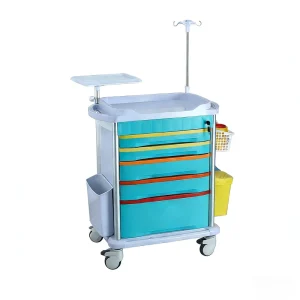 Modern Plastic Hospital Trolley Multi-Functional Treatment Anesthesia Cart Hospital Use Lightweight Kitchen Mall Workshop