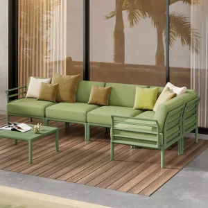Modern Plastic Modular Outdoor Sectional Sofa Set