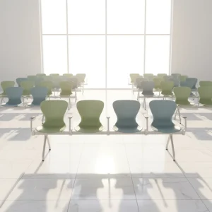 Modern Plastic Outdoor Waiting Chair for Hospital and School Use Durable and Eco Friendly