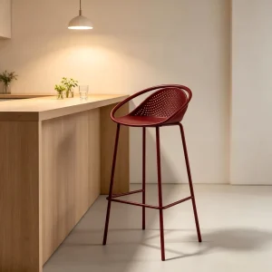 Modern Plastic PP Bar Stools with Backrest High Durability Chairs for Home Bar Chair