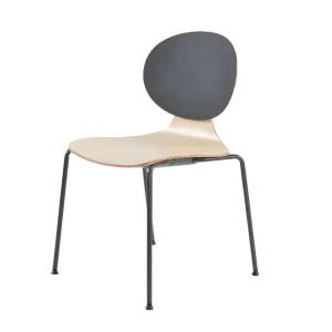 Modern Plastic Plywood Metal Stackable Restaurant Chair for Villa and Living Room Use