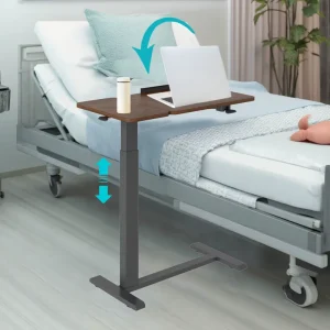 Modern Pneumatic Metal Desk with Height Adjustable Stand for Hospital and Office