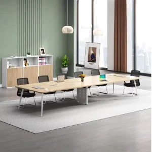 Modern Popular Elegant Plate Type I Shape Table Leg Design 6 10 Seater Commercial Office Conference Table for Hotel School Use