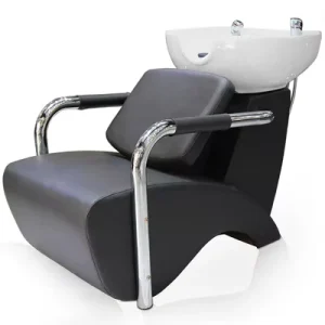 Modern Popular High Quality Durable Salon Shampoo Bed with Ceramic Basin and Barber Chair Factory Direct for Beauty Salons