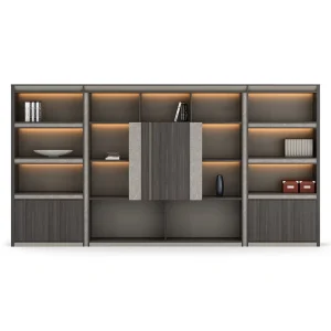 Modern Popular Luxury Horizontal Office Bookcase Large Capacity File Storage Gray Multi size Modular Open Office File Cabinet