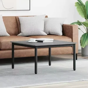 Modern Portable Coffee Table 60x60x36cm Wood Design Minimalist Rectangular Living Room Spacious Surface for Beverages