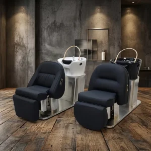 Modern Portable Color Custom Hair Salon Comfortable Lying Massage Furniture Washing Bed Shampoo Chair with Bowl Basin