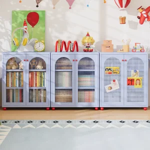 Modern Portable Compact Carbon Steel Bookshelf for Toddler Bedrooms