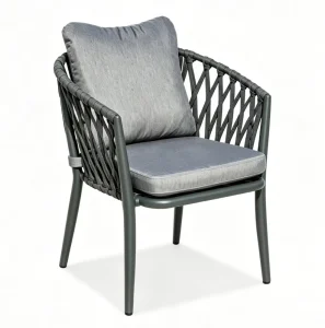 Modern Portable Durable Aluminum Alloy Outdoor Dining Chair for Balcony School Hotel Use with Custom Logo