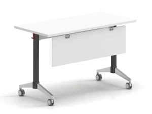 Modern Portable Folding Table Space Saving Home Office Foldable Desk Multi-purpose Office Meeting Training Table Metal Table