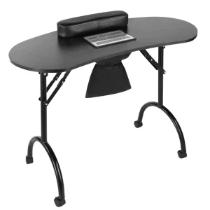 Modern Portable Manicure Desk Nail Table with Vacuum for Mall Use Stylish Promotional Design MDF Material Salon Furniture