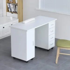 Modern Portable Nail Table with Drawers