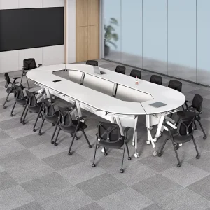 Modern Portable Office Folding Computer Desk Mobile School Foldable Conference Training Desk Office Furniture