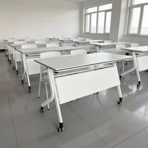 Modern Portable Office Furniture Foldable Conference Desk with Wheels Training Table for Office Use