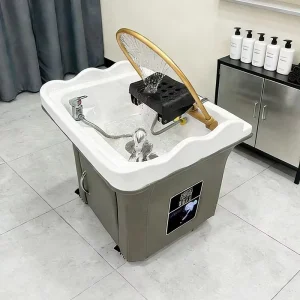 Modern Portable PU Leather Hair Wash Basin Japanese Head Spa Equipment for Beauty Salons Bathrooms Workshops Waterproof