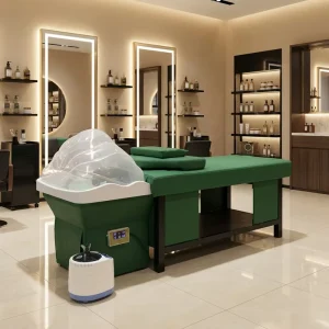 Modern Portable Thai Shampoo Bed with Ceramic Basin for Hotel Use Hair Salon Washing Chair