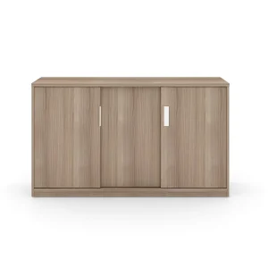 Modern Practical Home Office Wood Frame Living Room Storage Cabinet with 3 Sliding Doors