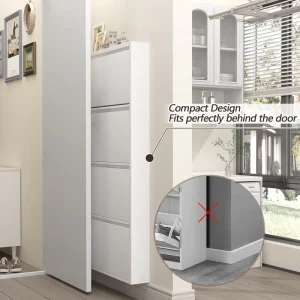 Modern Premium Shoe Cabinet Big Vertical Display Rack Portable Closed Storage Organizer Living Room Furniture Extendable
