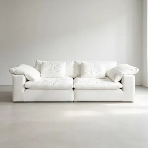 Modern Premium Square Sectional Sofa Set Three Seat Cozy Living Room Furniture for Hotel Apartment Villa Home