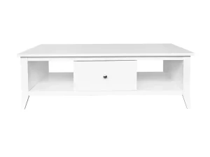 Modern Premium White Melamine Paint Surface Coffee Table with 1 Draw Living Room Furniture