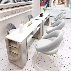 Modern Professional Wood Nail Table with Dust Collector Eco Friendly Living Room Furniture