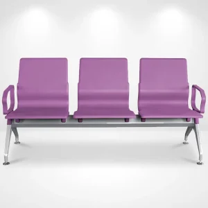 Modern Public Reception Waiting Chairs Airport Hospital Bus Station Tandem Seating PU Leather Seats Durable Commercial Use