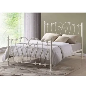 Modern Queen Metal Bed Furniture Wrought Iron Metal Bedroom Set for Home Hotel Apartment Dormitory