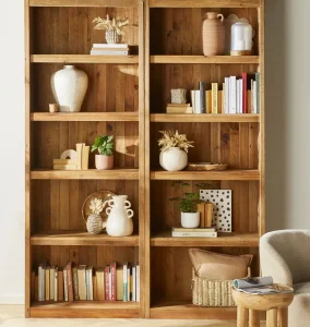 Modern Rack Antique Furniture Library Bookshelf Large Solid Wood Library Bookcase Shelving