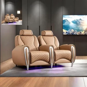 Modern Recliner Cinema Sofa Leather Home Theatre Sofa Electric Unit Combination Living Room Cinema Seat